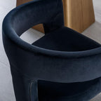 BESTANO Set of 3 Modern Velvet Fabric Upholstered Dining Chairs - Image 4
