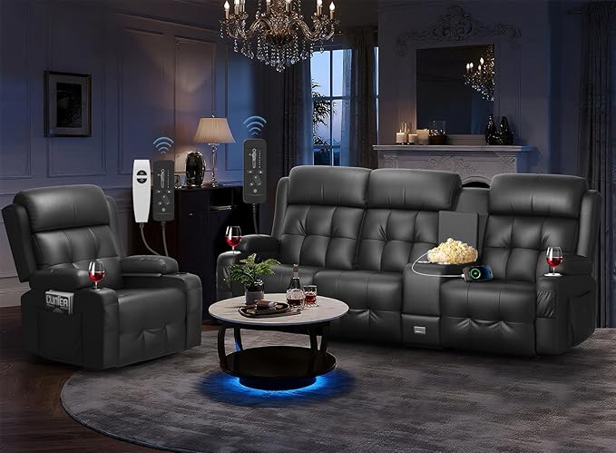 Recliner Sofa Set, Massage Home Theater Set by TOMOSLTER