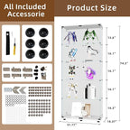 Display Cabinet with Glass Door and Lock, 5-Shelf Curio Cabinets with 5mm - Image 2