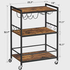 TUTOTAK Bar Cart, Serving Cart for Home, Microwave Cart, Drink Cart, Mobile - Image 6