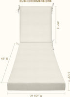 Honeycomb Outdoor Chaise Lounge Cushion - Image 2