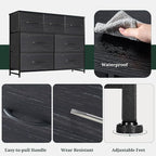 7-Drawer Dresser for Bedroom, Anti-Tip Wide Storage Organizer Fabric Chest of - Image 6