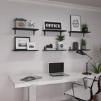 WOPITUES Wood Floating Shelves Set of 6, Shelves - Image 7
