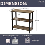 Alaterre Furniture Pomona Living Room 3-Tier Solid Wood Under-Window Bookshelf - Image 3