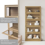 Display Cabinet with Acrylic Glass Doors, 5-Tiers Curio Cabinet with LED - Image 7