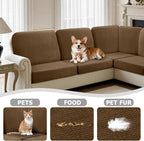 Arfntevss Sectional Couch Covers L Shape Couch Cushion Covers Slipcovers Fitted - Image 6