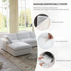 Cloud Modular Sectional Sofa Couch, Oversized Couch 6 Seater - Image 4