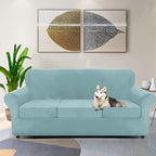ZNSAYOTX Oversized Velvet Couch Cover 4 Piece Stretch Sofa Covers - Image 2