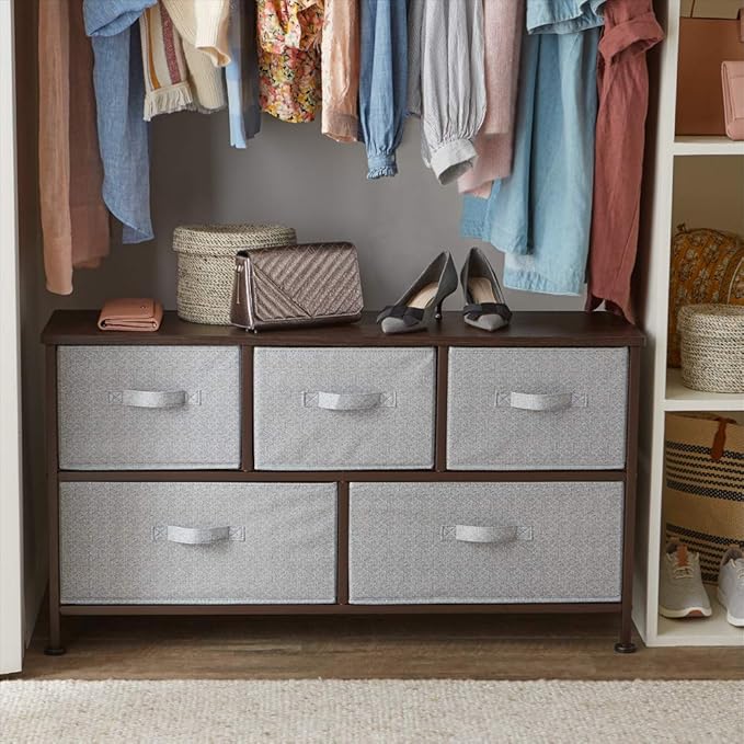 Amazon Basics Extra Wide Fabric 5-Drawer Storage Organizer Unit - Image 2