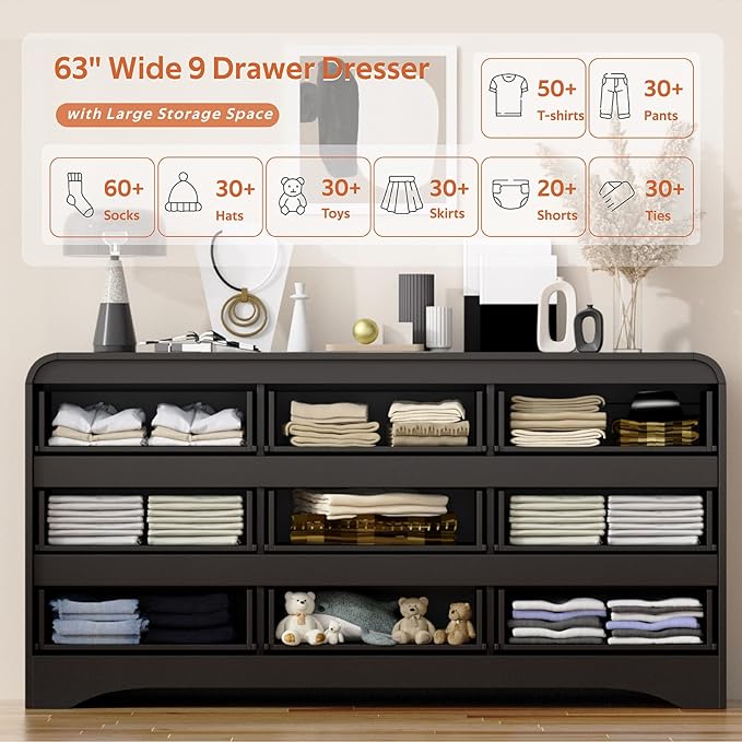 9 Drawer Dresser and Nightstand Sets - Image 2