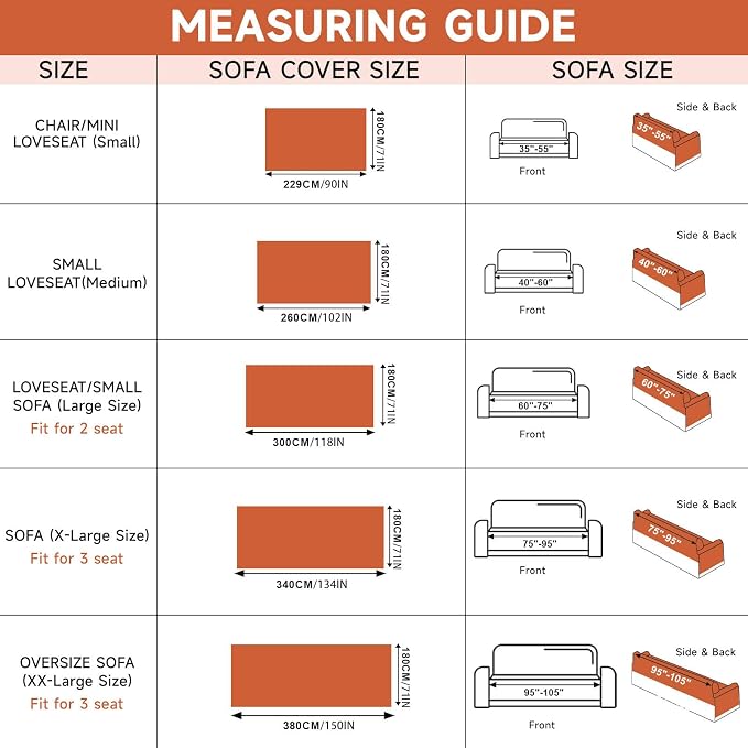 VClife Couch Cover for Sofa Washable Plush Sofa Cover Slipcover - Image 2