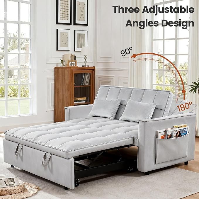 3 in 1 Convertible Sofa Bed, Love Seat Sleeper Bed - Image 5