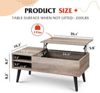 WLIVE Lift Top Coffee Table for Living Room, Small Coffee Table - Image 3