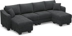 Belffin U Shaped Couch with Reversible Chaises Sectional Couches - Image 9