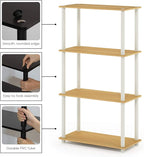 Furinno Turn-N-Tube 4-Tier Multipurpose Shelf Display Rack, Round Tubes - Image 6