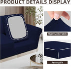 Easy-Going 5 Pieces Stretch Loveseat Cover Washable Loveseat Slipcover Set - Image 6