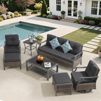 Outdoor Patio Furniture Set, 7 Pieces Outdoor Conversation Sets - Image 6