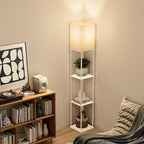 Gupuzm Floor Lamp with Shelves, Modern Square Standing Lamp with 3 Color - Image 6