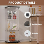 FANYUSHOW 3-Shelf Glass Display Cabinet - Image 4