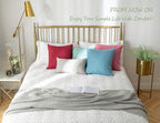Stellhome Linen Throw Pillow Covers Square Solid Burlap Cushion Covers - Image 5
