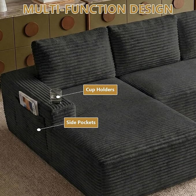 104" Cloud Sectional Couch L-Shaped - Image 5