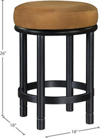 Meridian Furniture 977Saddle-C Monette Collection Art Deco Counter Stool - Image 3