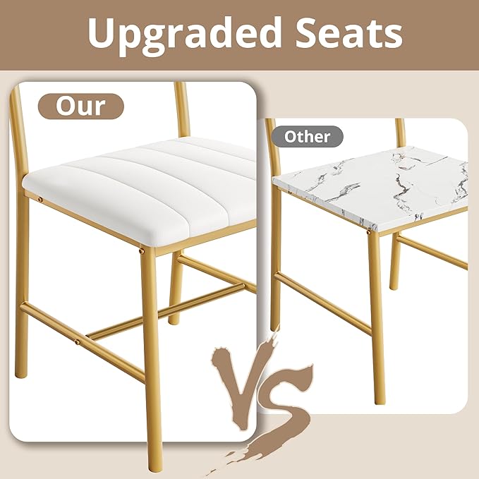 IRONCK Dining Table Set for 4, Kitchen Table - Image 5