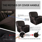 ANARACHON Leather Like Recliner Chair Covers Heavy Duty, 4 Pieces Recliner Cover - Image 7