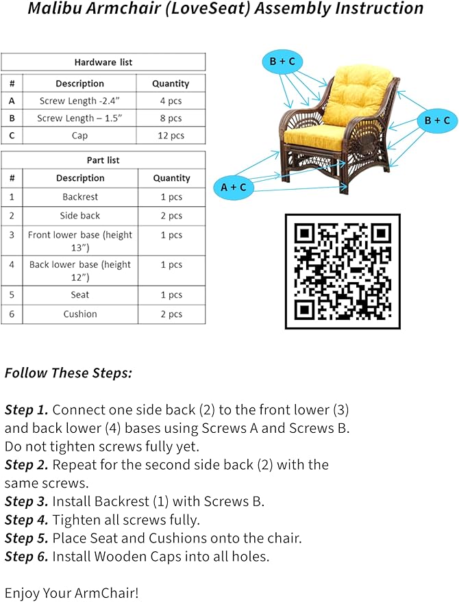 Malibu Lounge Loveseat Sofa Natural Rattan Wicker Handmade Design - Image 6
