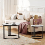 Garden 4 you Coffee Table Faux Marble Nesting Table - Image 6