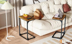 QEEIG C Shaped Side Table Set of 2 Living Room Sets Couch Tray Tables Small - Image 7