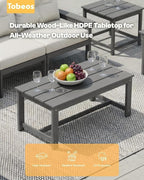 HDPE 4 Piece Patio Furniture Set, All-Weather Outdoor Couch - Image 5