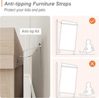 WAMPAT 6 Drawers Dresser for Bedroom, Elegant Wooden Chest of Drawers Kids - Image 5