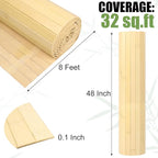 2 Pack Bamboo Wall Panel for Interior Wall Decor, Renewable Pole Wrap - Image 2