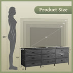 Huuger 63 Inch Dresser for Bedroom, Dresser for Closet - Image 3