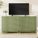 Fluted Cabinet with Storage, 2 Doors Sideboard Buffet, Mid Century Modern - Image 8