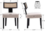 VESCASA Linen Upholstered Dining Chairs - Image 6