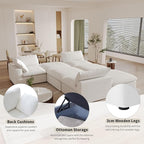 Cloud Couch Modular Sectional Sofa, Oversized 8 Seater Sofa, 160.6" U Shaped - Image 4