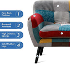 Bonzy Home Modern Boho Loveseat Couch Sofa Chair - Image 7