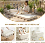 Tiita Folding Sofa Bed Chair, 4-Fold Convertible Sleeper Chair - Image 9