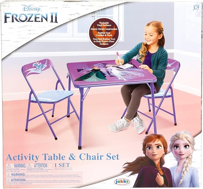 Disney Frozen Kids Folding Table & Chairs Set - Image 6