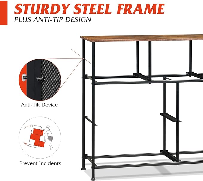 WLIVE 7 Drawer Dresser TV Stand, Entertainment Center, Media Console Table - Image 8