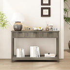 RUSTOWN Fluted Wood Console Table - Image 7