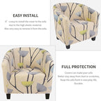 SearchI Club Chair Slipcover Stretch Barrel Chair Covers Printed Tub Chair - Image 6