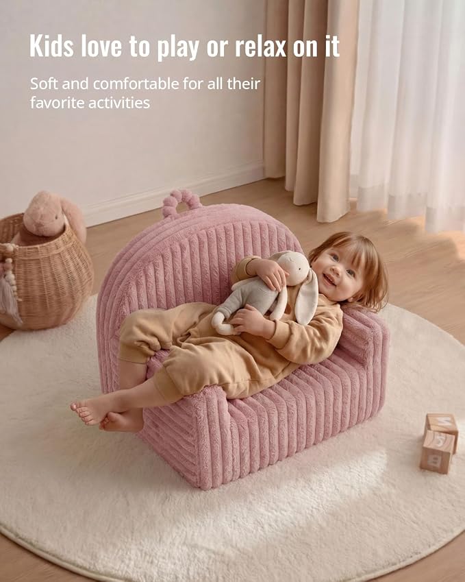 Blissful Diary Toddler Chair, Snuggly Soft Kids Sofa Chair, Supportive Toddler - Image 5