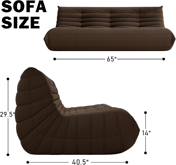YVDNHP Big Bean Bag Chairs for Adults, 3 Seater Large Bean Bag Chair Sofa - Image 2