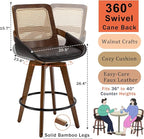 Set of 4 Bar Stools Counter Height - Image 2