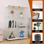 Beauty4U 2-Door Glass Display Cabinet, Collection Display, Quick Installation - Image 6