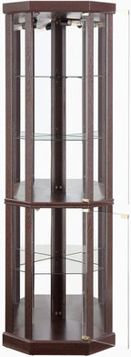 Corner Curio Cabinet, 150lbs Heavy Duty Glass Display Cabinet - Image 8