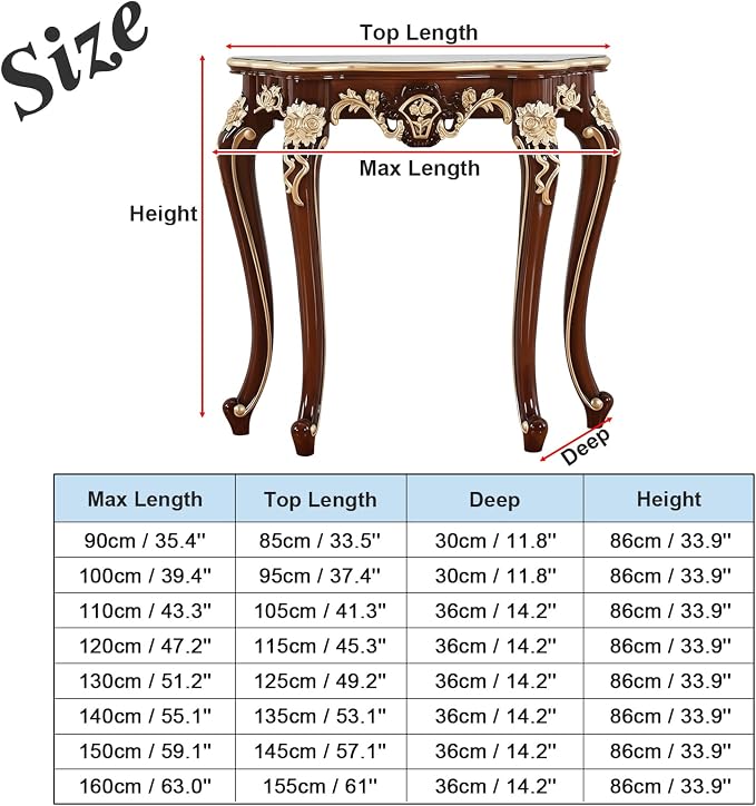 Vintage French Console Table, Wood Entryway Table - Image 3